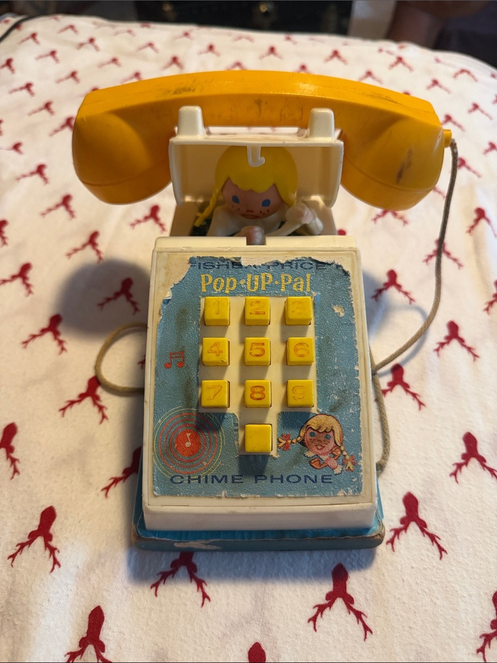 Fisher-Price Pop-Up Pal Chime Phone - Yellow and White